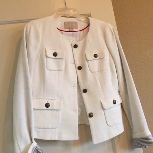 Banana Republic White Blazer Jacket