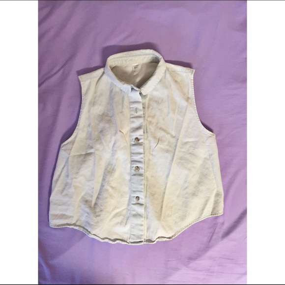 American Apparel denim button up tank