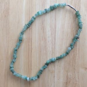 NEW NO TAG GREEN AVENTURINE chip necklace.