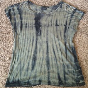 green and black forever 21 tie dye tee