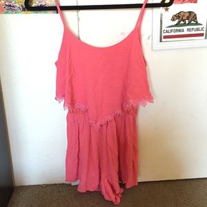Coral colored romper