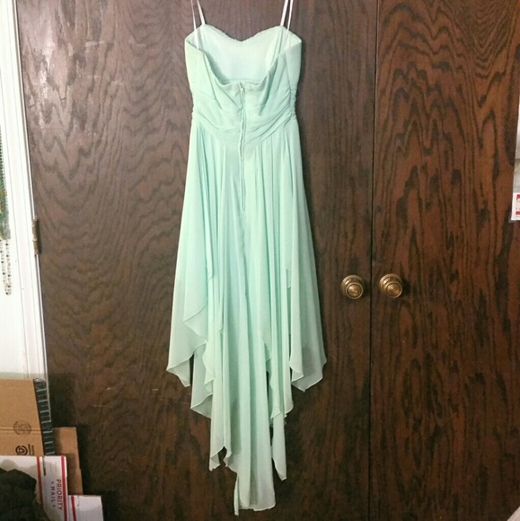 Mint colored high-low dress - Picture 2 of 3