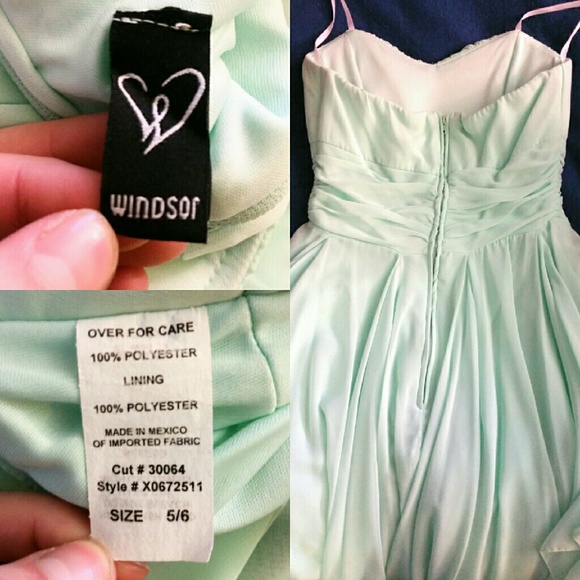 Mint colored high-low dress - Picture 3 of 3