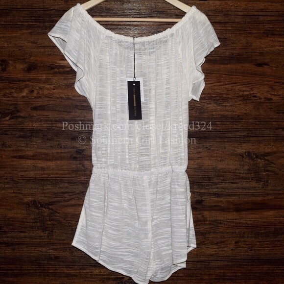 FREE PEOPLE Romper Crochet Banded Eyelet Jumpsuit - Picture 2 of 3