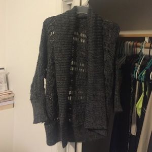 Open cable knit cardigan