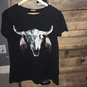 RALPH LAUREN DENIM SUPPLY COW SKULL GRAPHIC TEE