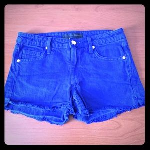 Blue Denim Cut Off Shorts
