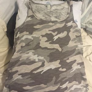 Camo print tank top