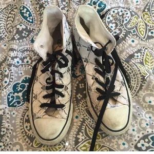 Converse Shoes High Tops Diamond print