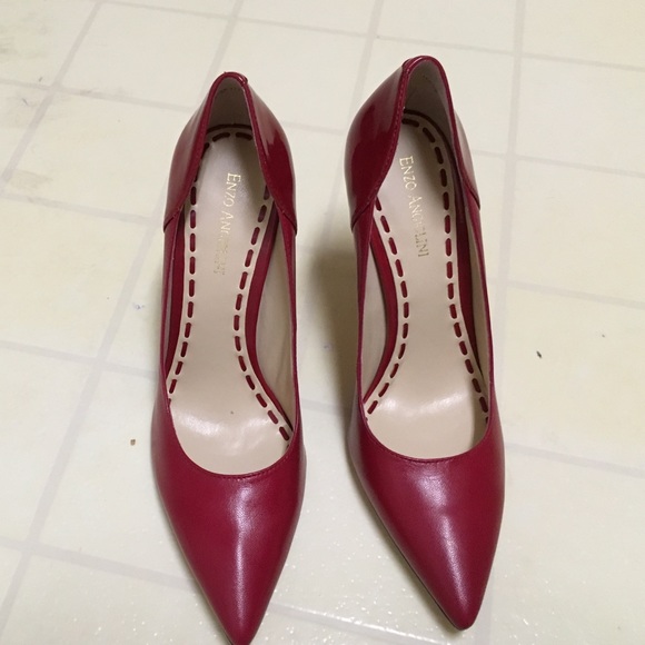 Candy Apple red Enzo Anglioni red heels
