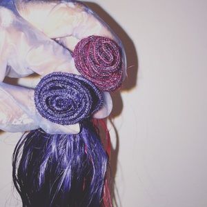 20inch virgin Brazilian hair two bundles purppink