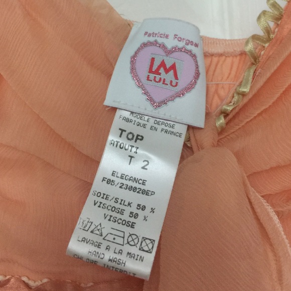 NWT FRENCH MADE TOP - LM LULU PARIS - Picture 2 of 4