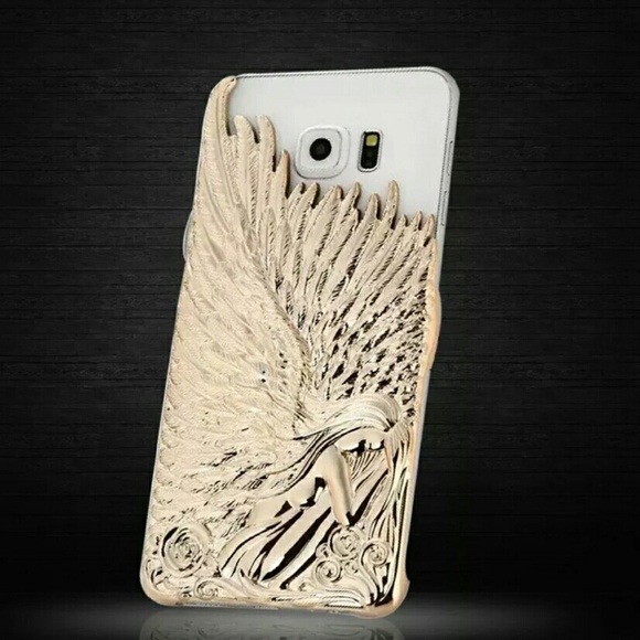 Engraved Gold Angel case 4 Samsung Galaxy S6 Edge