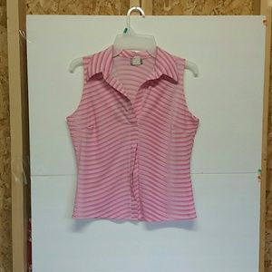 Pink Tank Top with Split to show off stomach