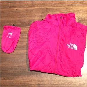 The North Face pink jacket