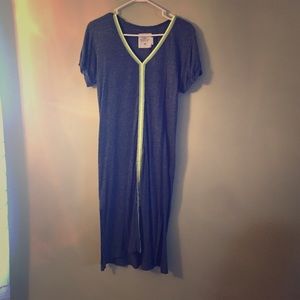 h&m maxi with lime green down the front