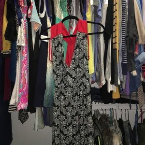 THML damask maxi dress