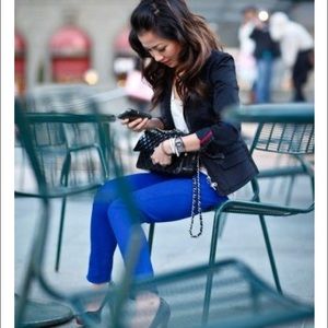 Cobalt Blue Skinny Jeans