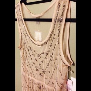 Forever 21 Beaded Sheer Mesh Dress