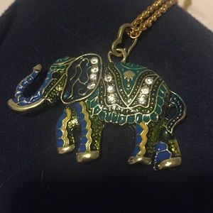 Elephant pendant and chain