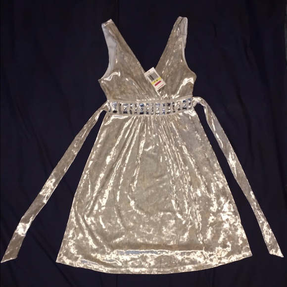 Velvet styled dress with Beading