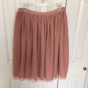 Blush pink tulle skirt
