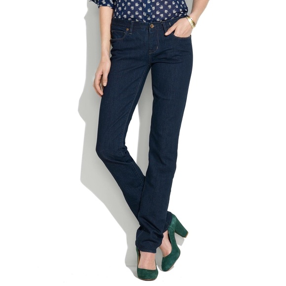 Madewell rail straight jeans dark wash