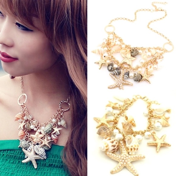 Sparkling Beach Starfish Necklace Fashion - Picture 2 of 3