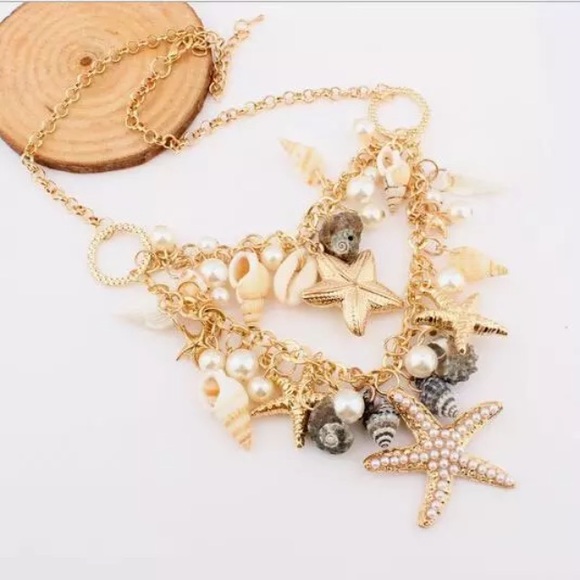 Sparkling Beach Starfish Necklace Fashion - Picture 3 of 3