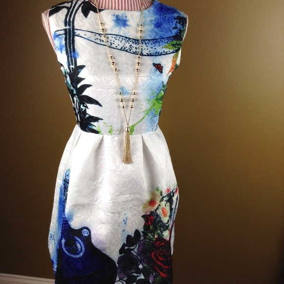 Printed Skater Dress - Picture 2 of 3