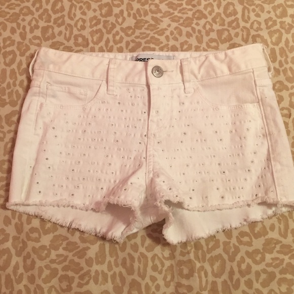 High waist white Jean shorts - Picture 1 of 4