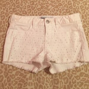 High waist white Jean shorts