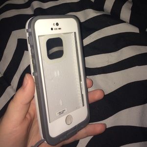 White & grey Lifeproof iPhone 5/s case