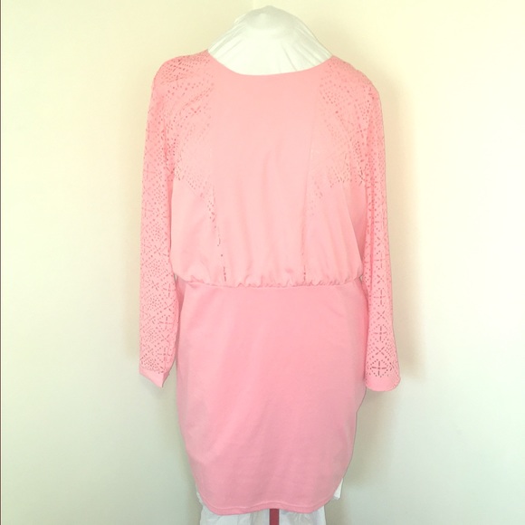 Dress 3x Macy's pink perforated juniors 20w