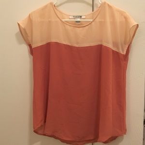Peach F21 blouse