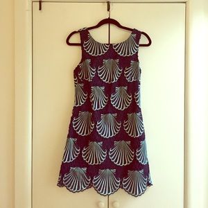 Lily Pulitzer Delia Shift in Navy SeaShell Eyelet