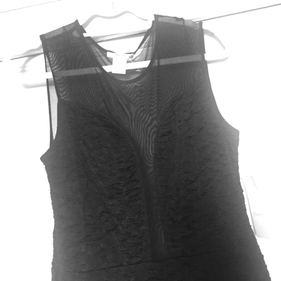 Mesh black cocktail dress, size XL.