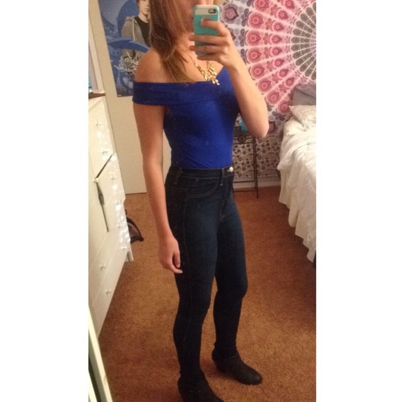 High Waisted Denim Skinny Jeans