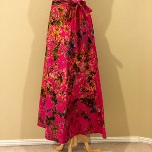 African Batik Maxi Wrap Skirt