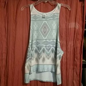 Aztec print tank
