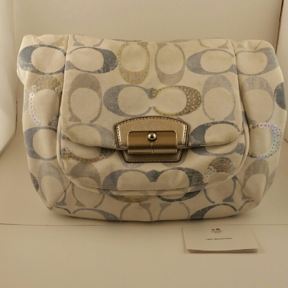 COACH 19340 Kristin Embellished Signature Hobo Bag