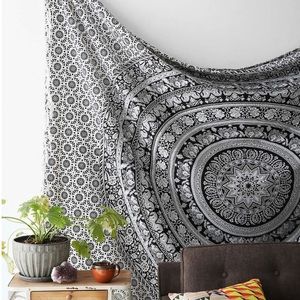 B&W elephant tapestry