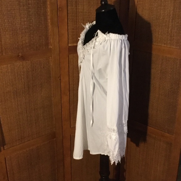 White Lace Mini Dress - Picture 4 of 4