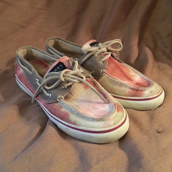 Pink Tie-Dye Sperrys
