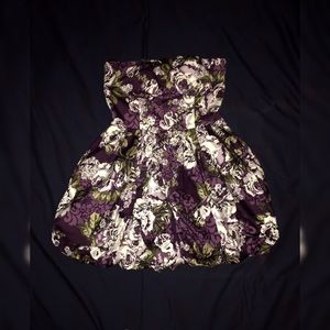 Purple & White Floral Charlotte Russe Dress