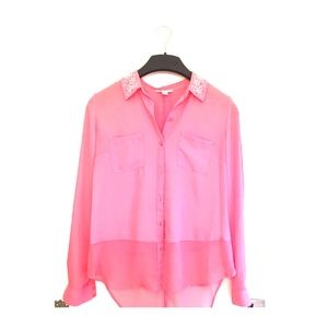 Candies high-low long sleeved blouse