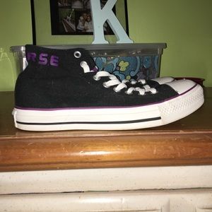 purple & black converse! Never worn! Brand new!