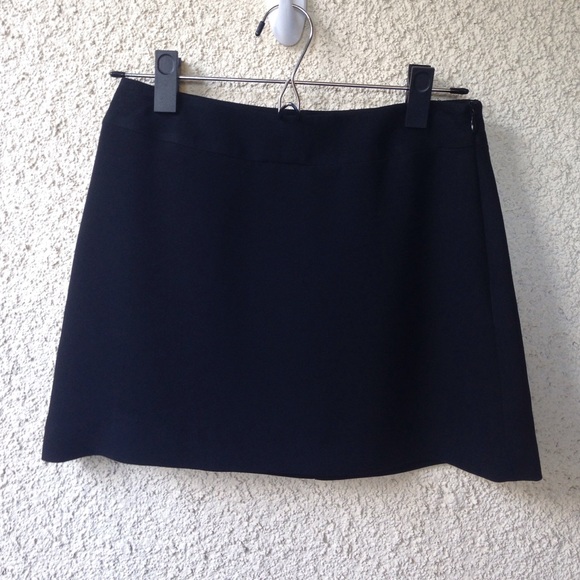 BCBG Maxazria brand black mini skirt.