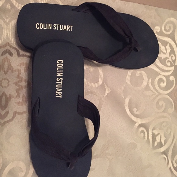 Colin Stuart Navy blue flip flops