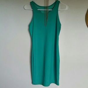 Bodycon teal dress